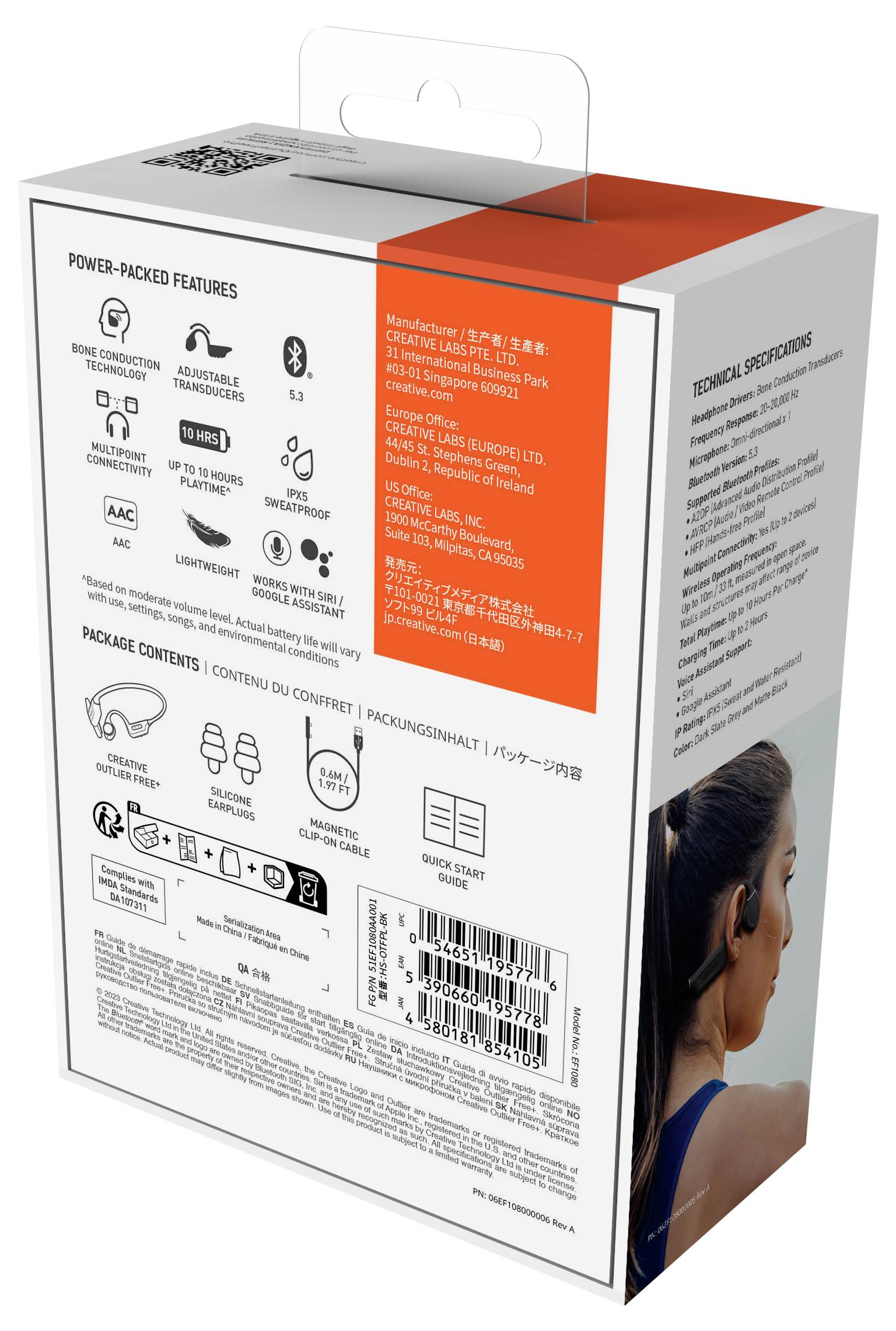 Creative Outlier Free+ On Ear Headset Bluetooth® Stereo Grün