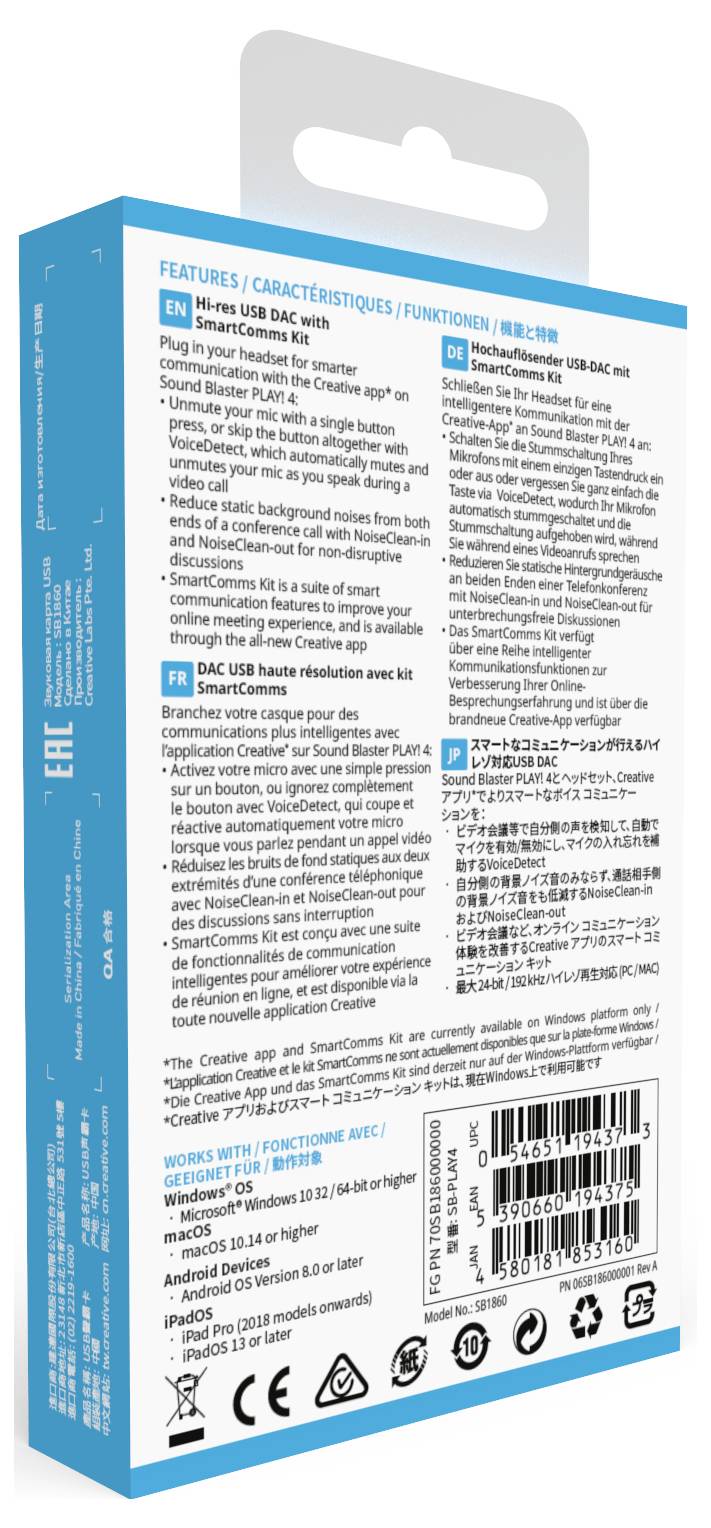 Creative Sound Blaster Play Soundkarte, Extern