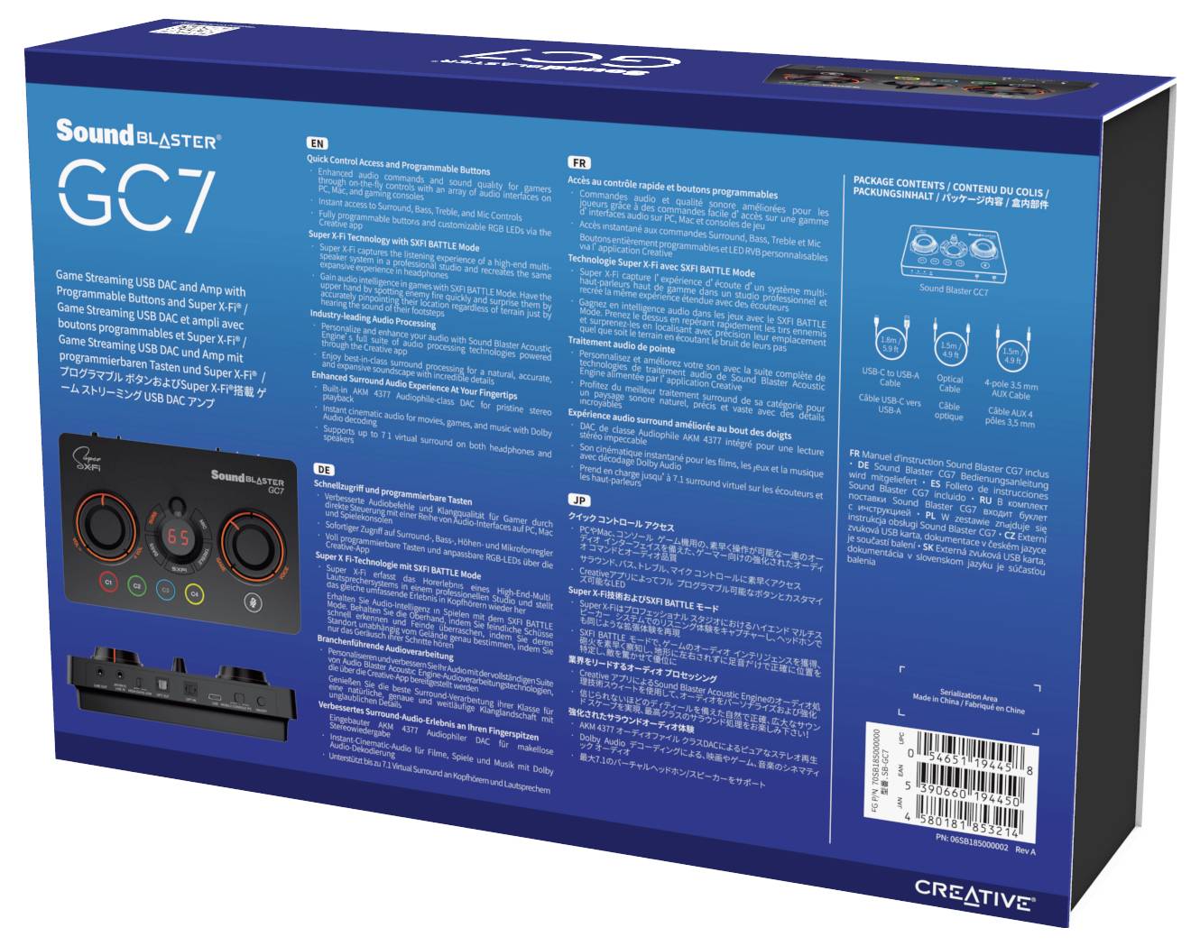 Creative Sound Blaster GC7 7.1 Soundkarte, Extern