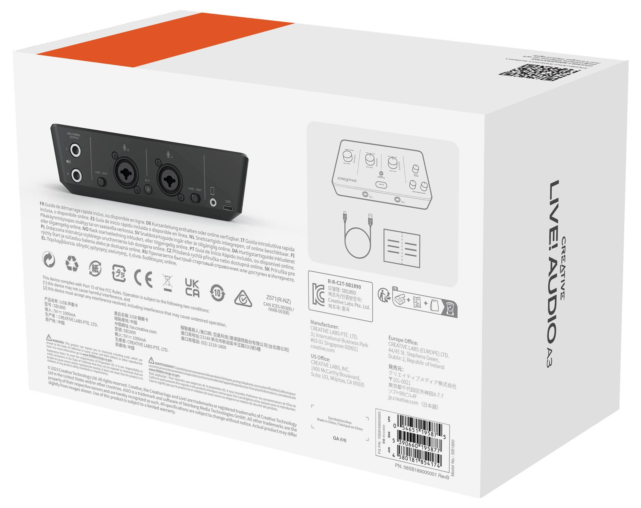 Creative Live! Audio A3 Soundkarte, Extern