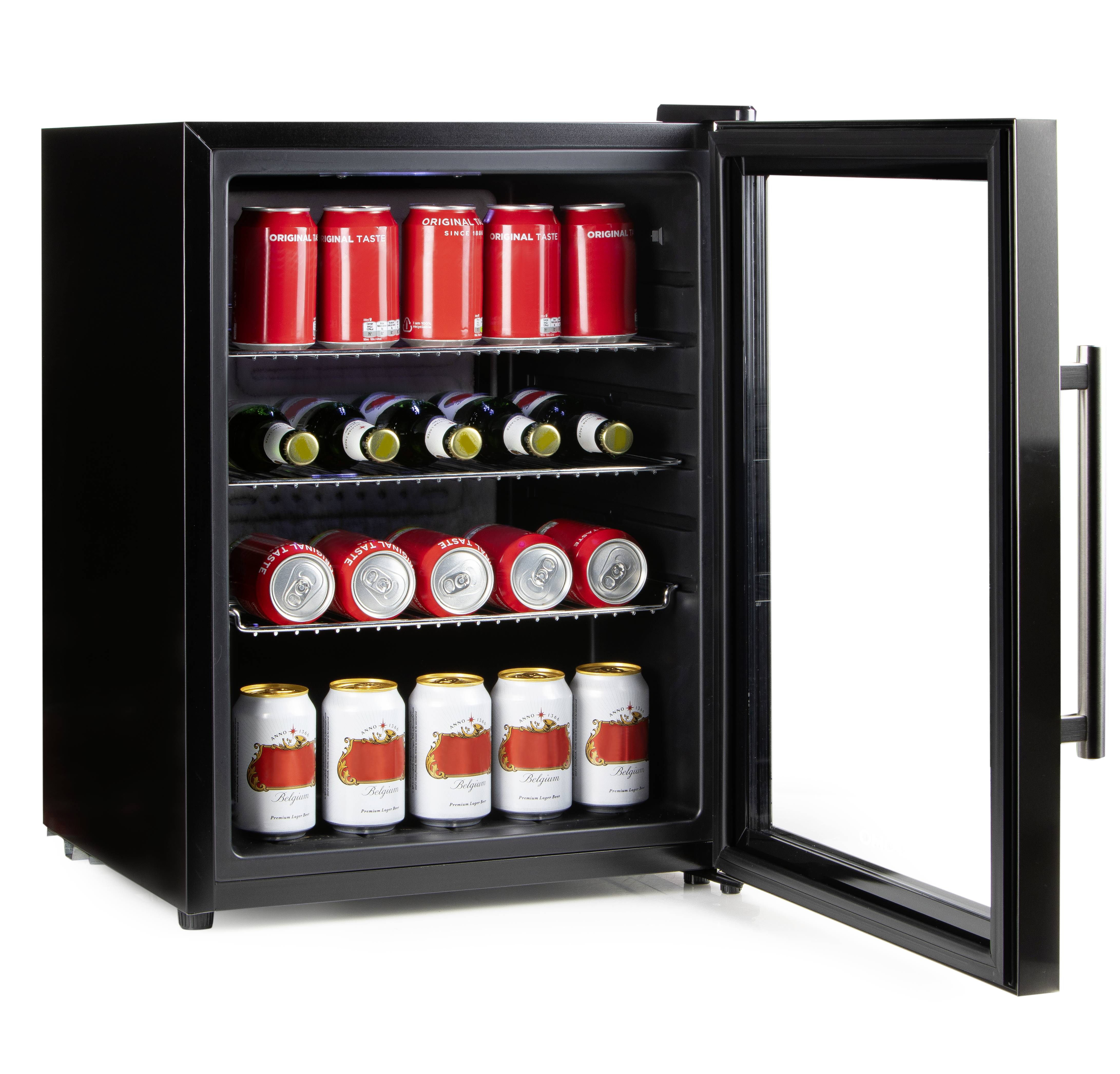 DOMO DO91609BK Party-Kühlschrank EEK: D (A - G) 60l Standgerät Schwarz, Edelstahl (gebürstet)