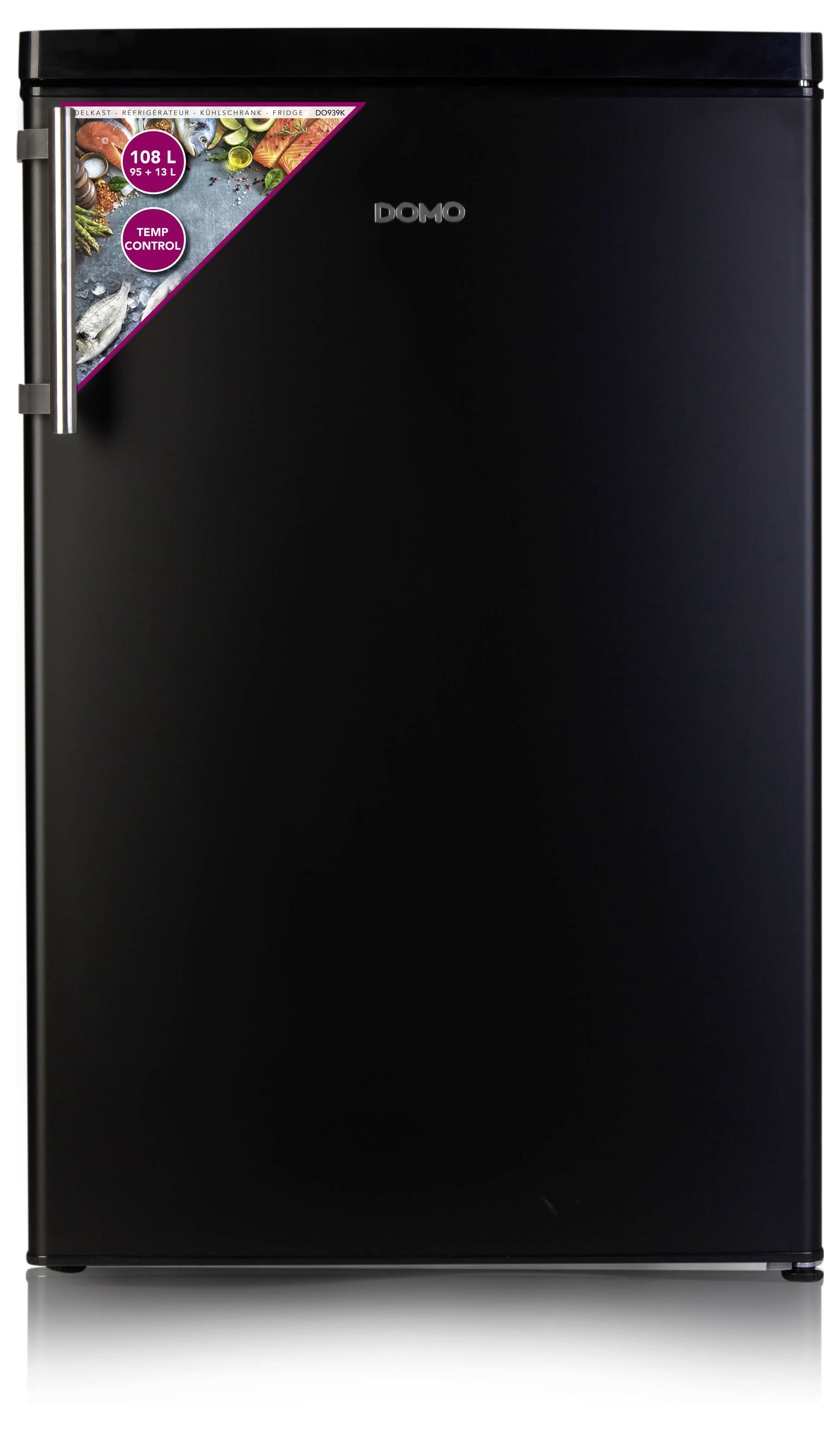 DOMO DO91124 Kühlschrank EEK: D (A - G) 108l Standgerät Schwarz (matt)