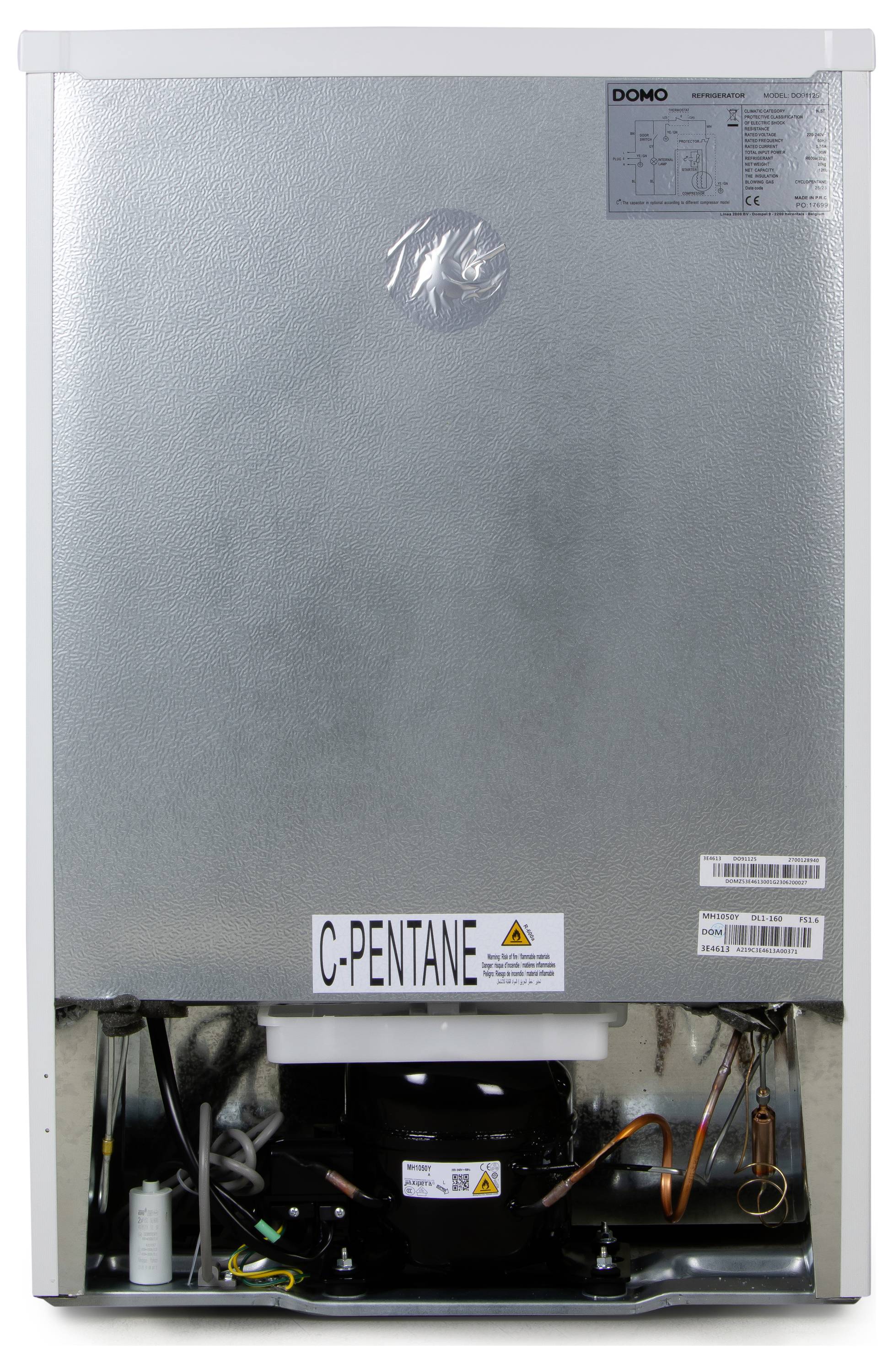 DOMO DO91125 Kühlschrank EEK: D (A - G) 126l Standgerät Weiß