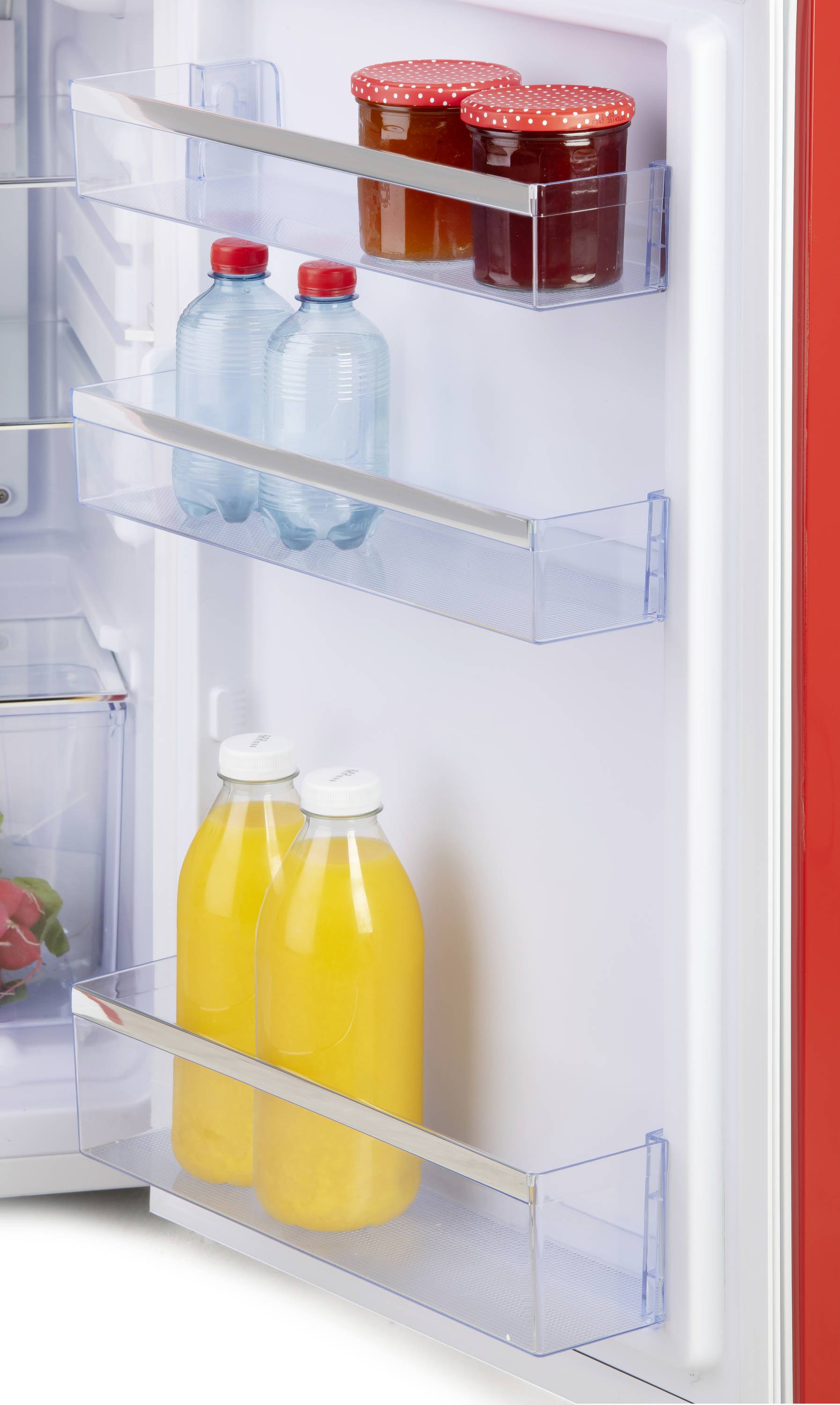 DOMO DO91703R Kühlschrank EEK: D (A - G) 120l Standgerät Rot