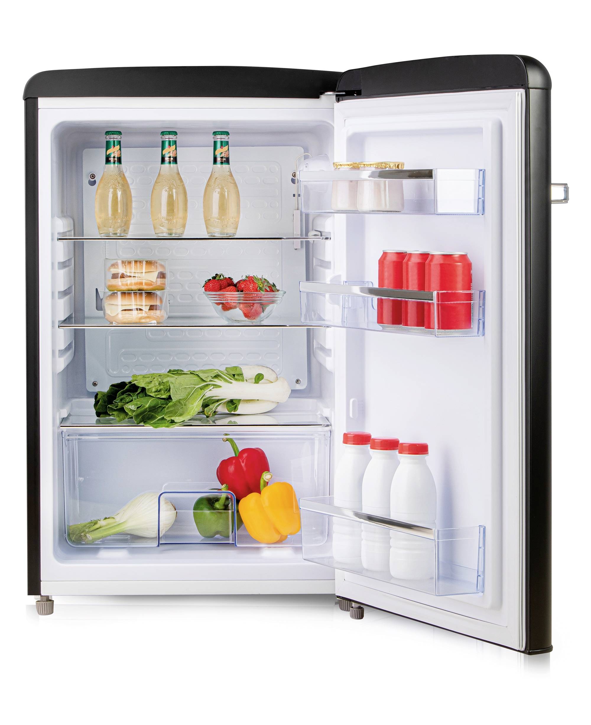 DOMO DO91770R Kühlschrank EEK: D (A - G) 120l Standgerät Schwarz (matt)