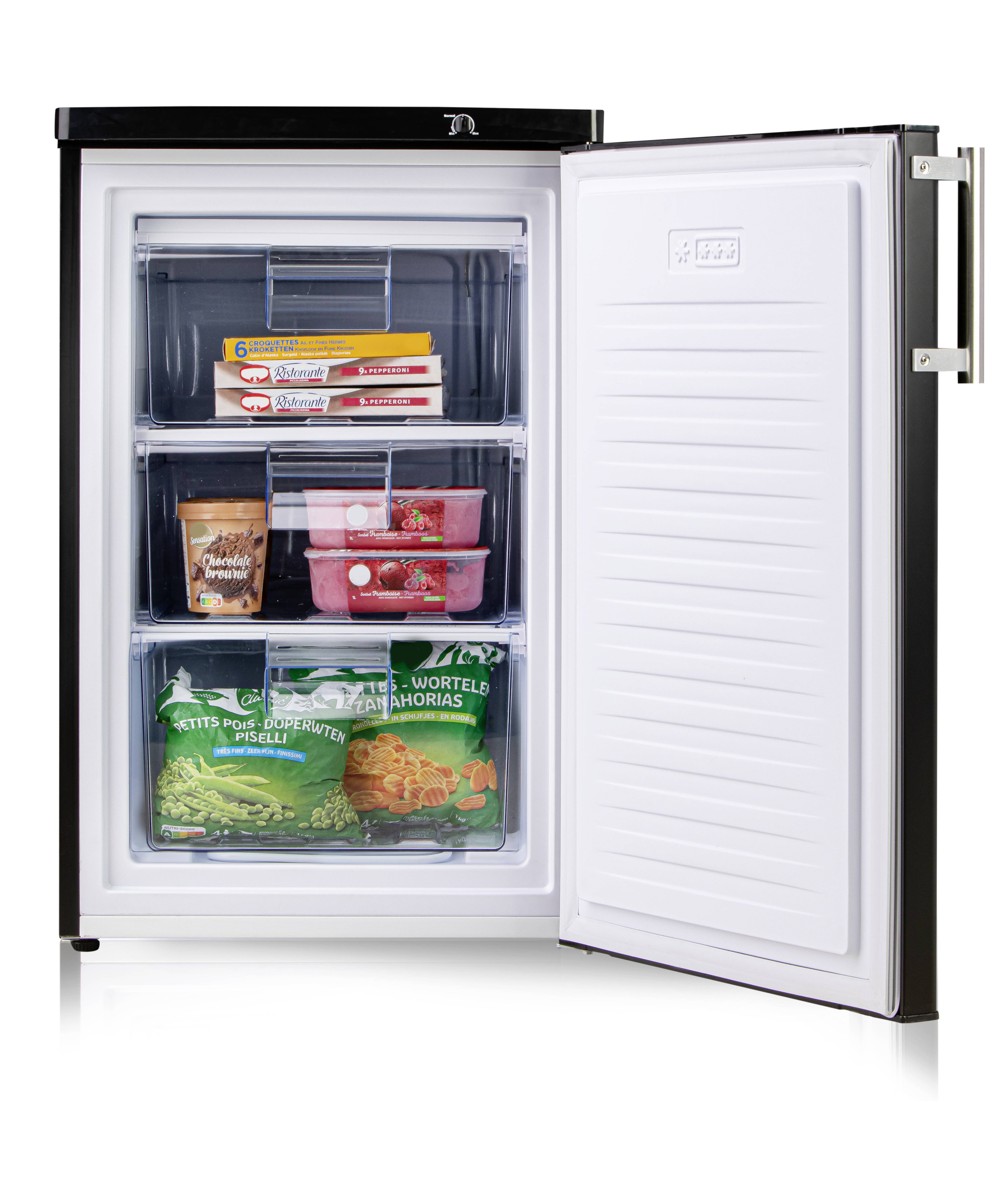 DOMO DO91132F Gefrierschrank EEK: C (A - G) 80l Standgerät Schwarz (matt)