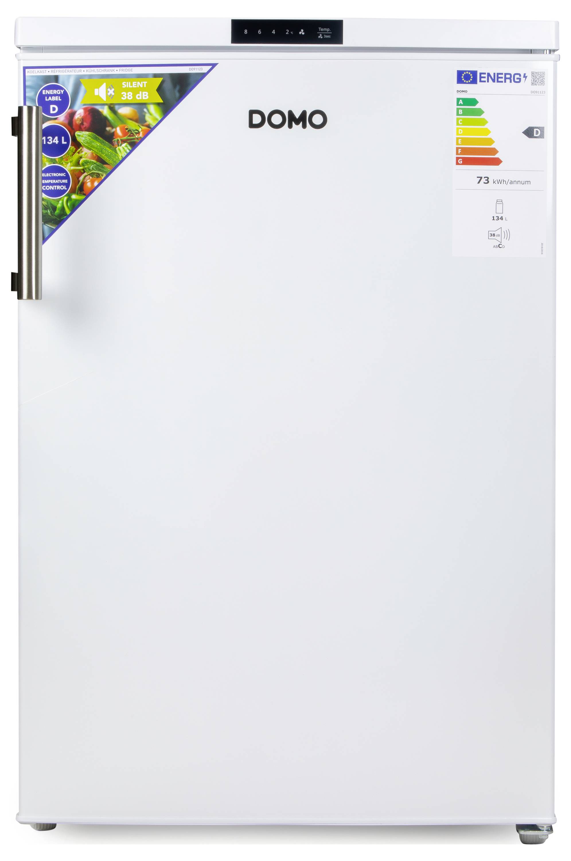 DOMO DO91123 Kühlschrank EEK: D (A - G) 134l Standgerät Weiß