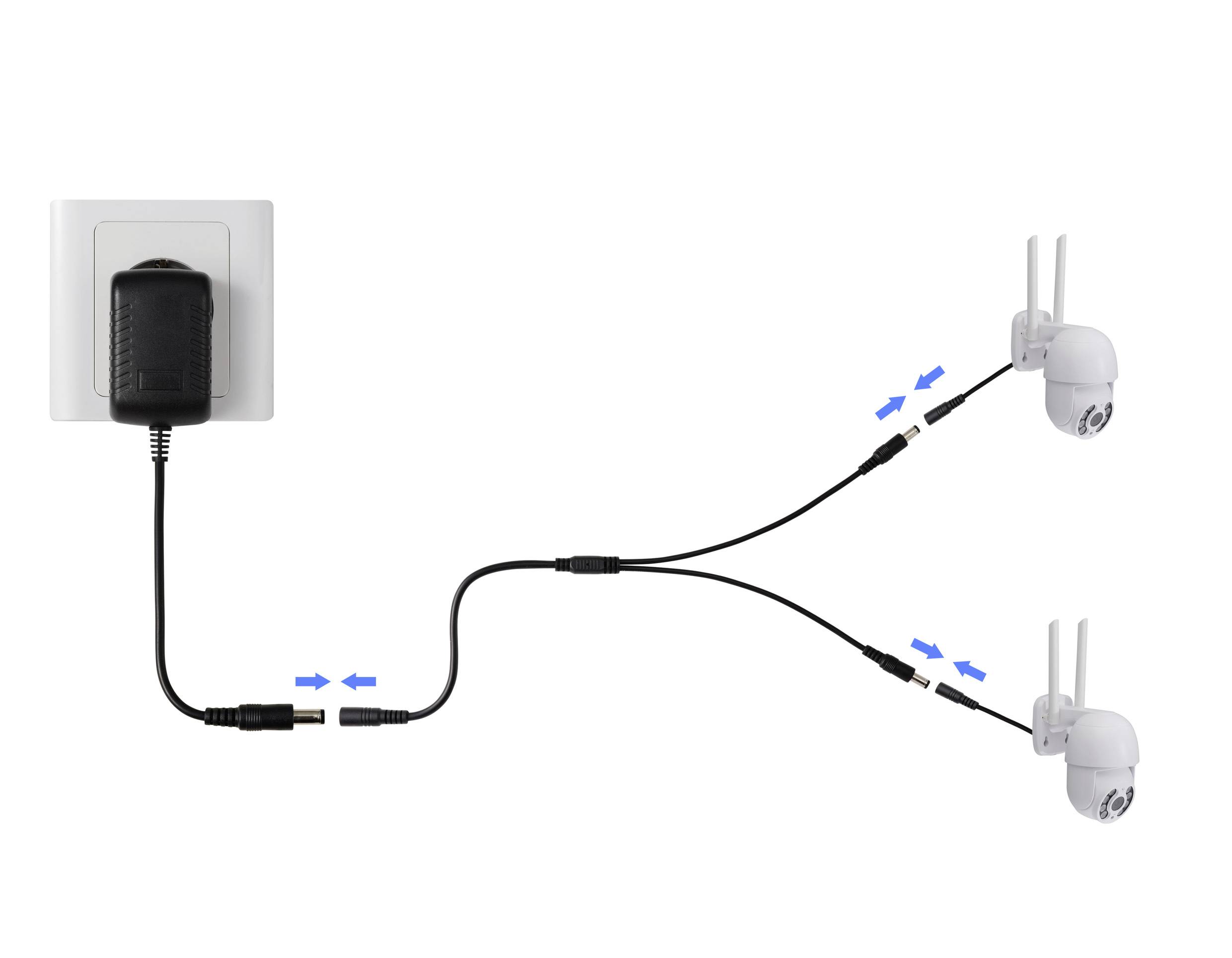 TRU COMPONENTS TC-13232704 DC-Steckverbinder Buchse - Stecker 5.5mm 2.1mm 41.2cm 1St.