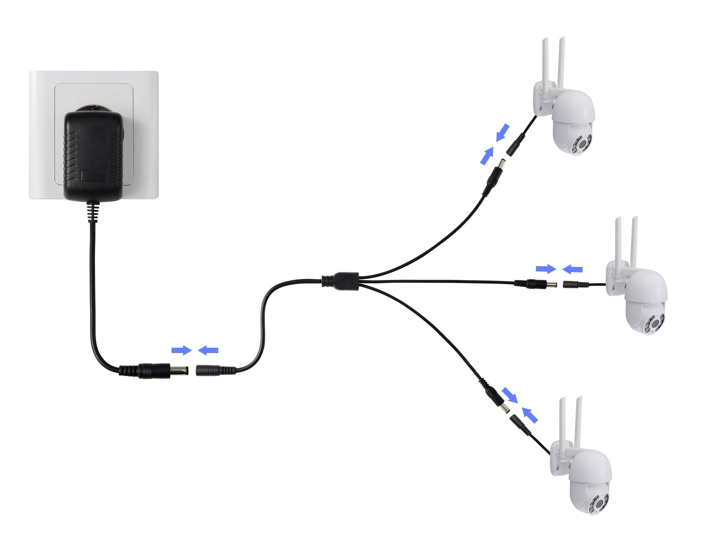 TRU COMPONENTS TC-13232708 DC-Steckverbinder Buchse - Stecker 5.5mm 2.1mm 41.2cm 1St.