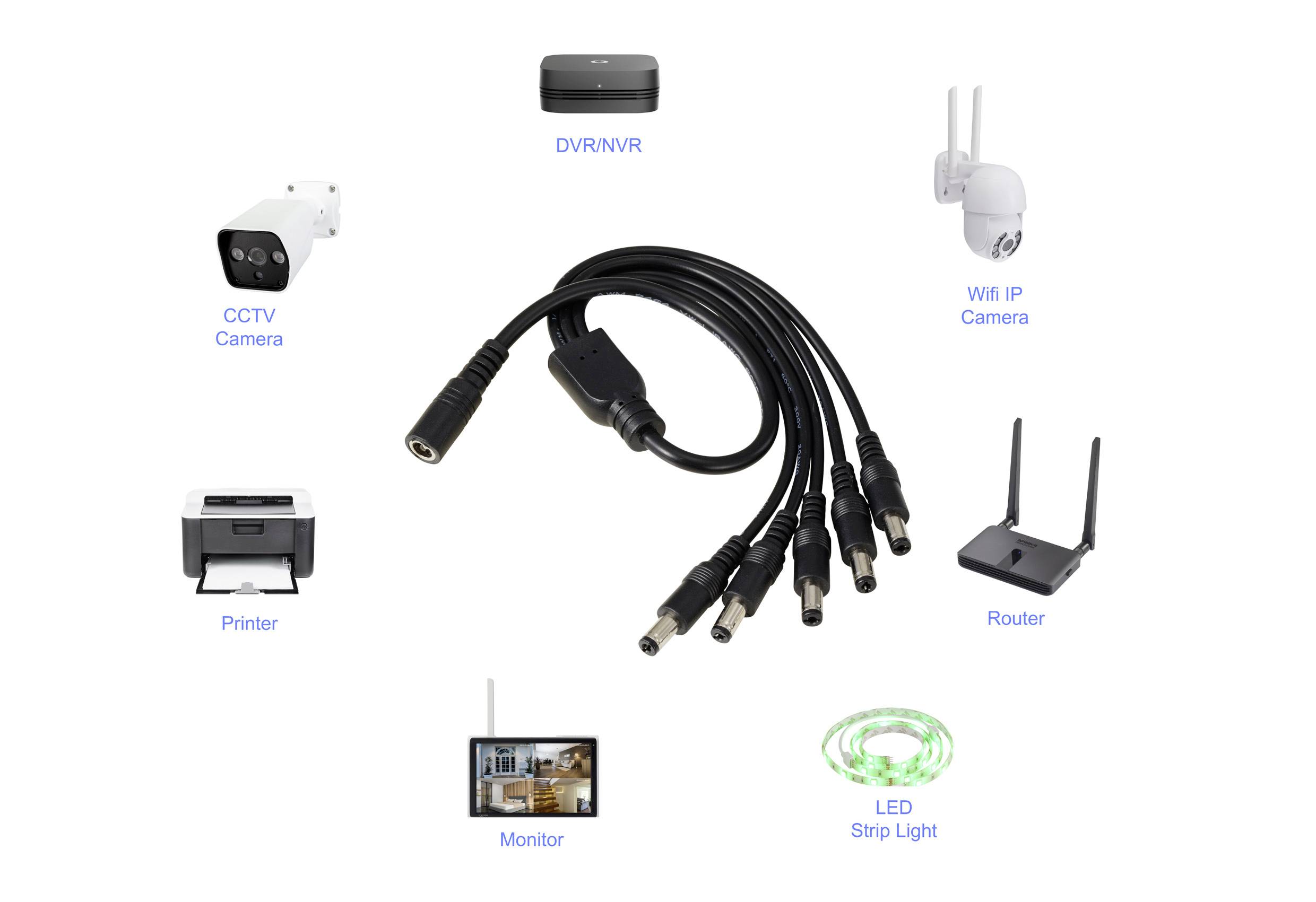 TRU COMPONENTS TC-13232716 DC-Steckverbinder Buchse - Stecker 5.5mm 2.1mm 41.2cm 1St.