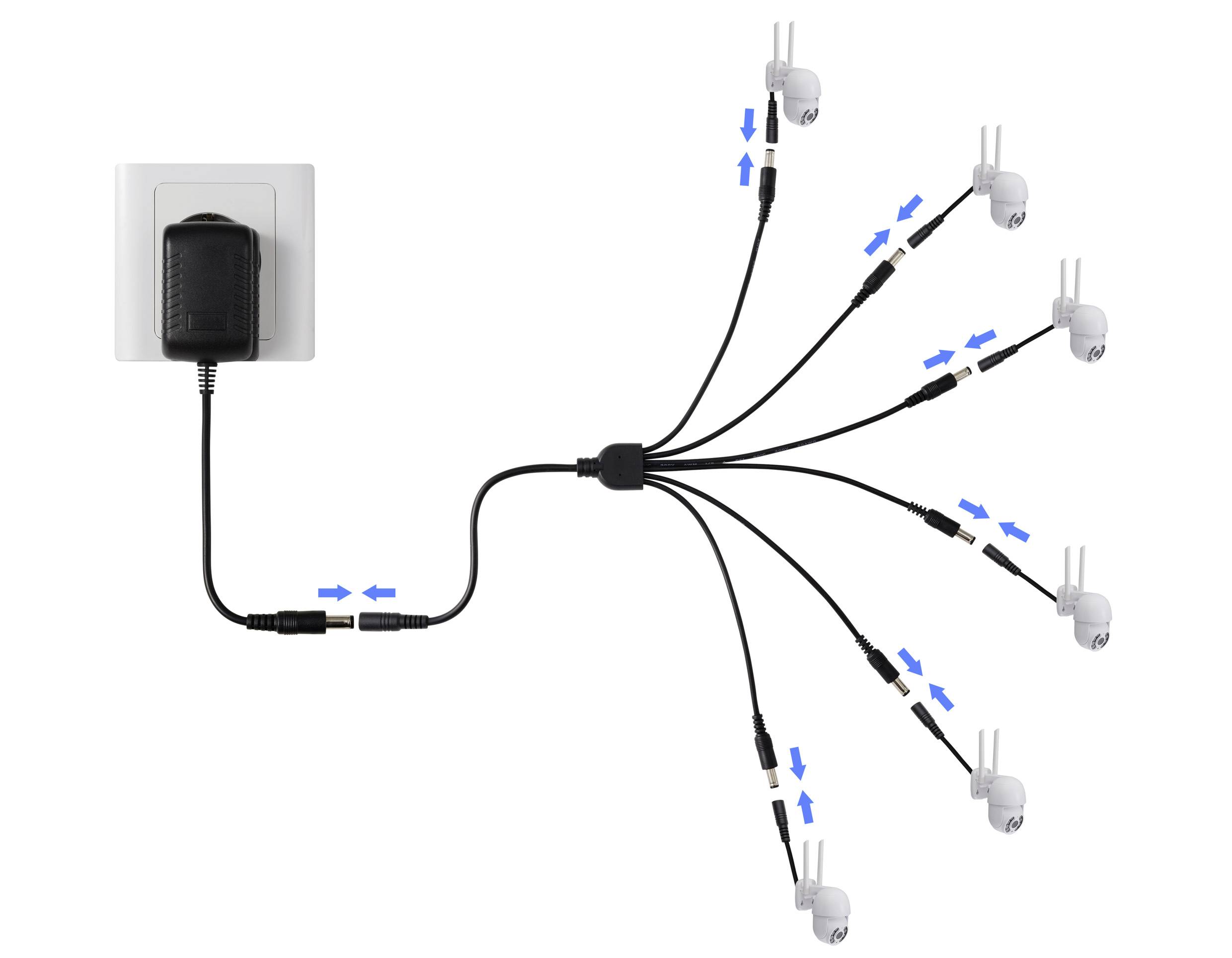 TRU COMPONENTS TC-13232720 DC-Steckverbinder Buchse - Stecker 5.5mm 2.1mm 41.2cm 1St.