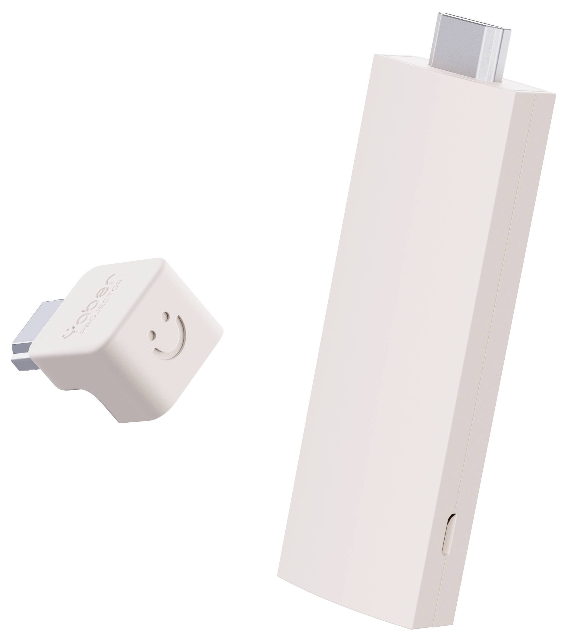 Zwei weiße USB-C Stecker, einer klein mit Smiley, der andere länglich und schmal. Beide dienen zur Datenübertragung oder Aufladung.