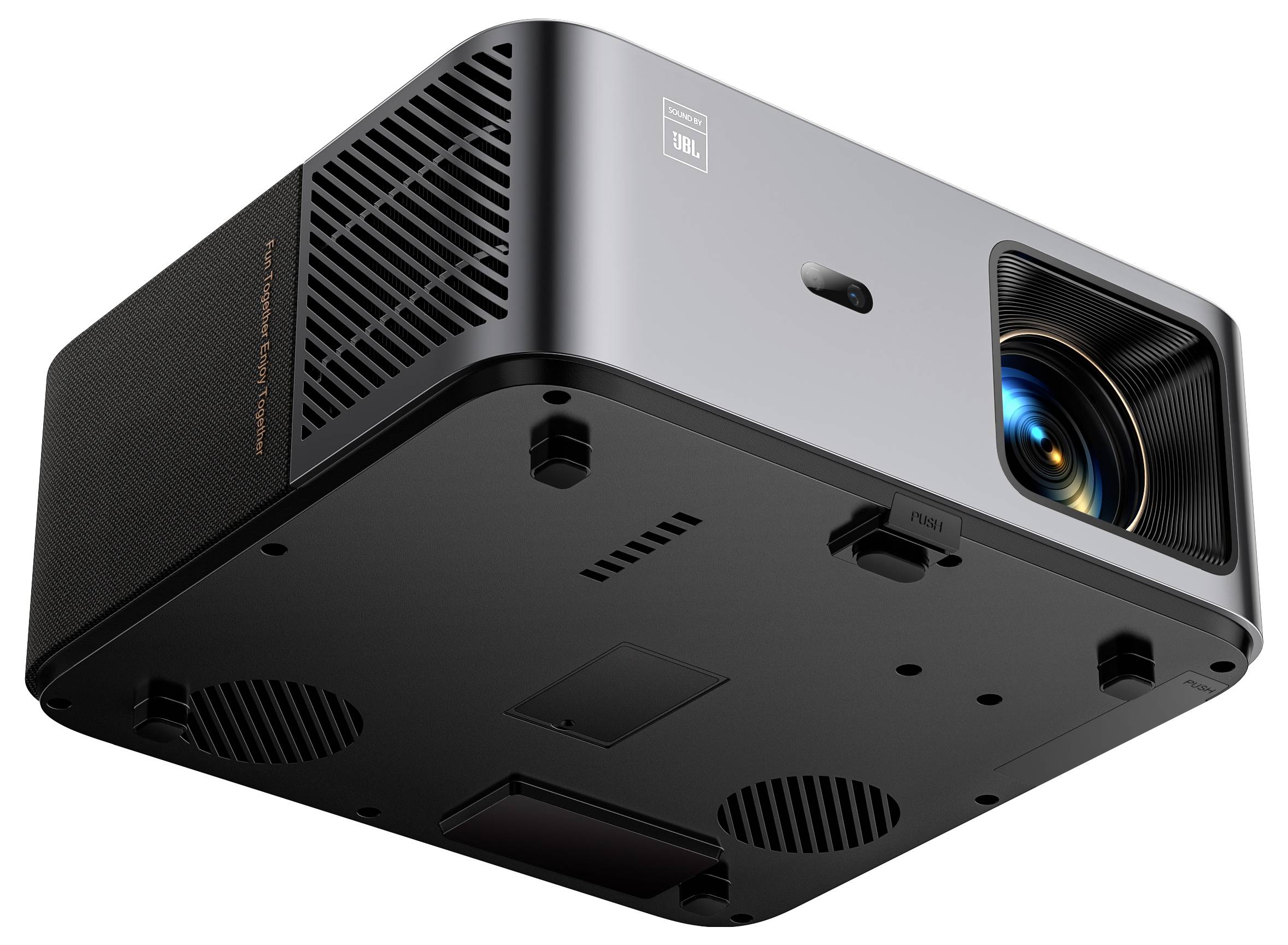 Yaber Beamer K2S LCD 800 ANSI-Lumen 1920 x 1080 Full HD 4K unterstützt, JBL Lautsprecher integriert, Smart-TV-Dongle, Autofokus