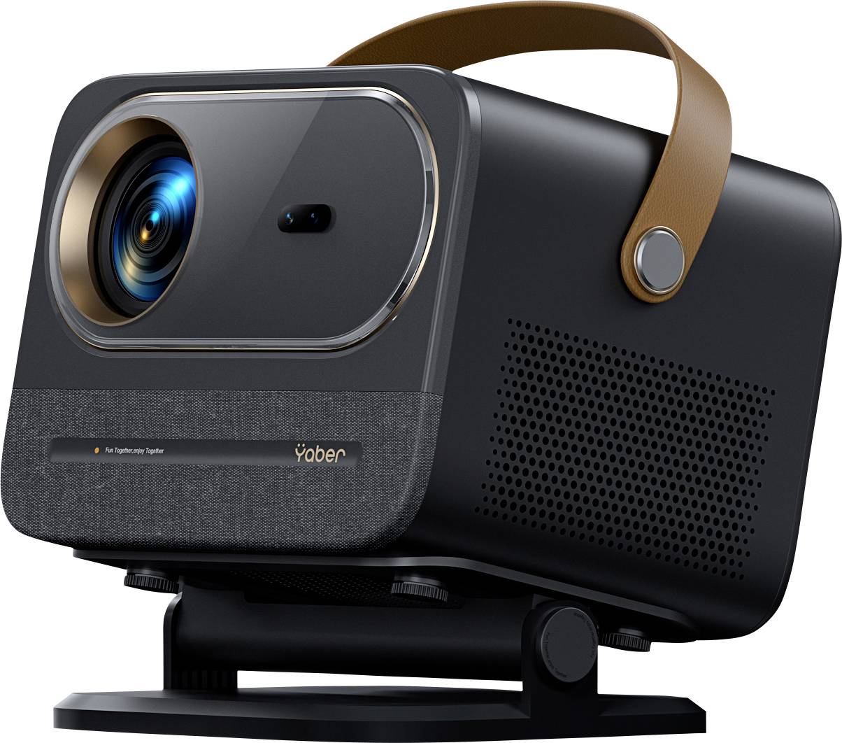 Yaber Beamer U12 LED 700 ANSI-Lumen 1920 x 1080 Full HD 4K unterstützt, Autofokus, Linux OS, Drehbarer Gimbal, Dolby Audio