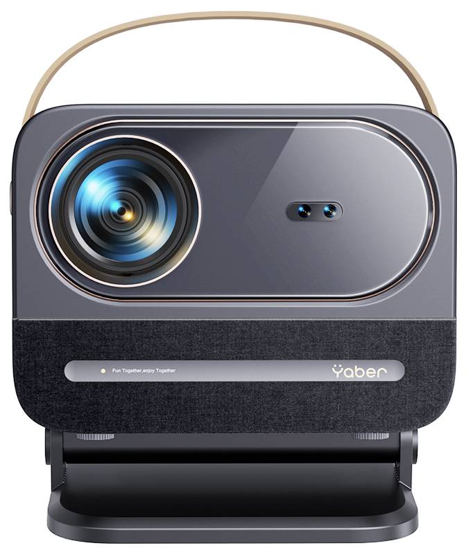 Yaber Beamer U12 LED 700 ANSI-Lumen 1920 x 1080 Full HD 4K unterstützt, Autofokus, Linux OS, Drehbarer Gimbal, Dolby Audio