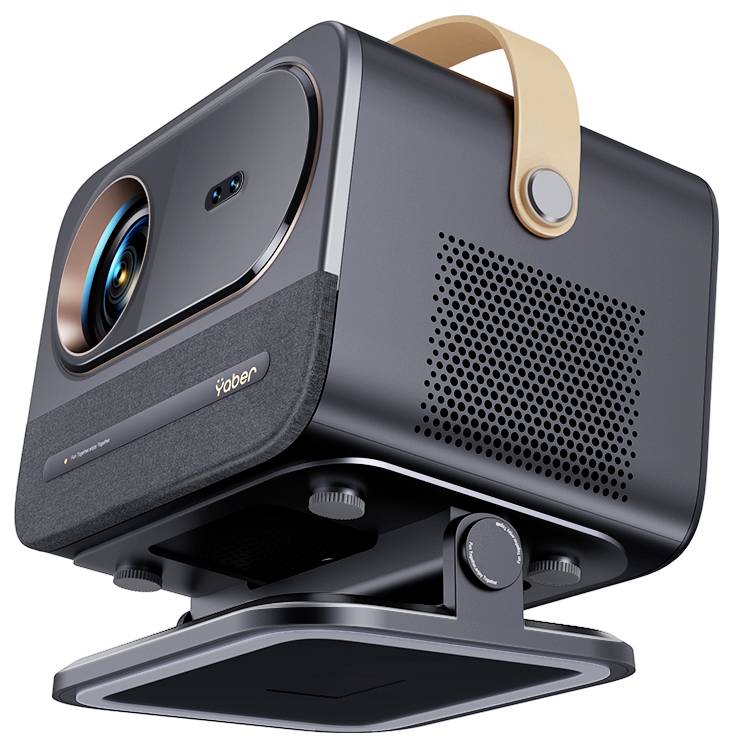 Yaber Beamer U12 LED 700 ANSI-Lumen 1920 x 1080 Full HD 4K unterstützt, Autofokus, Linux OS, Drehbarer Gimbal, Dolby Audio