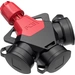PC Electric 253841-sr 3fach-Kupplung Vollgummi mit Spannungsanzeige 250V Rot IP54 PC Electric 253841-sr 3fach-Kupplung Vollgummi mit Spannungsanzeige 250V Rot IP54