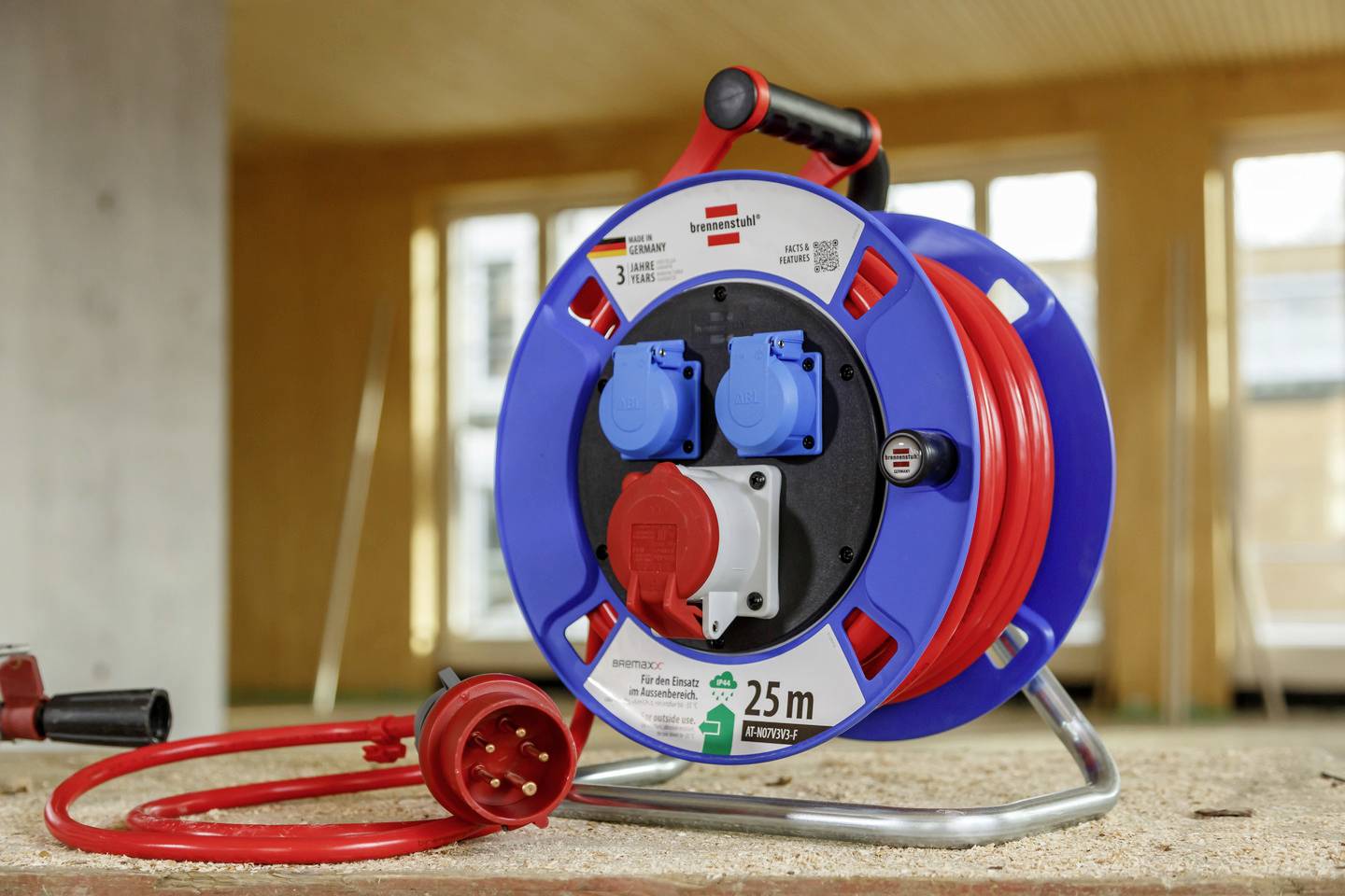 Brennenstuhl 1182770010 Kabeltrommel 25m Rot CEE-Stecker 16A 5polig