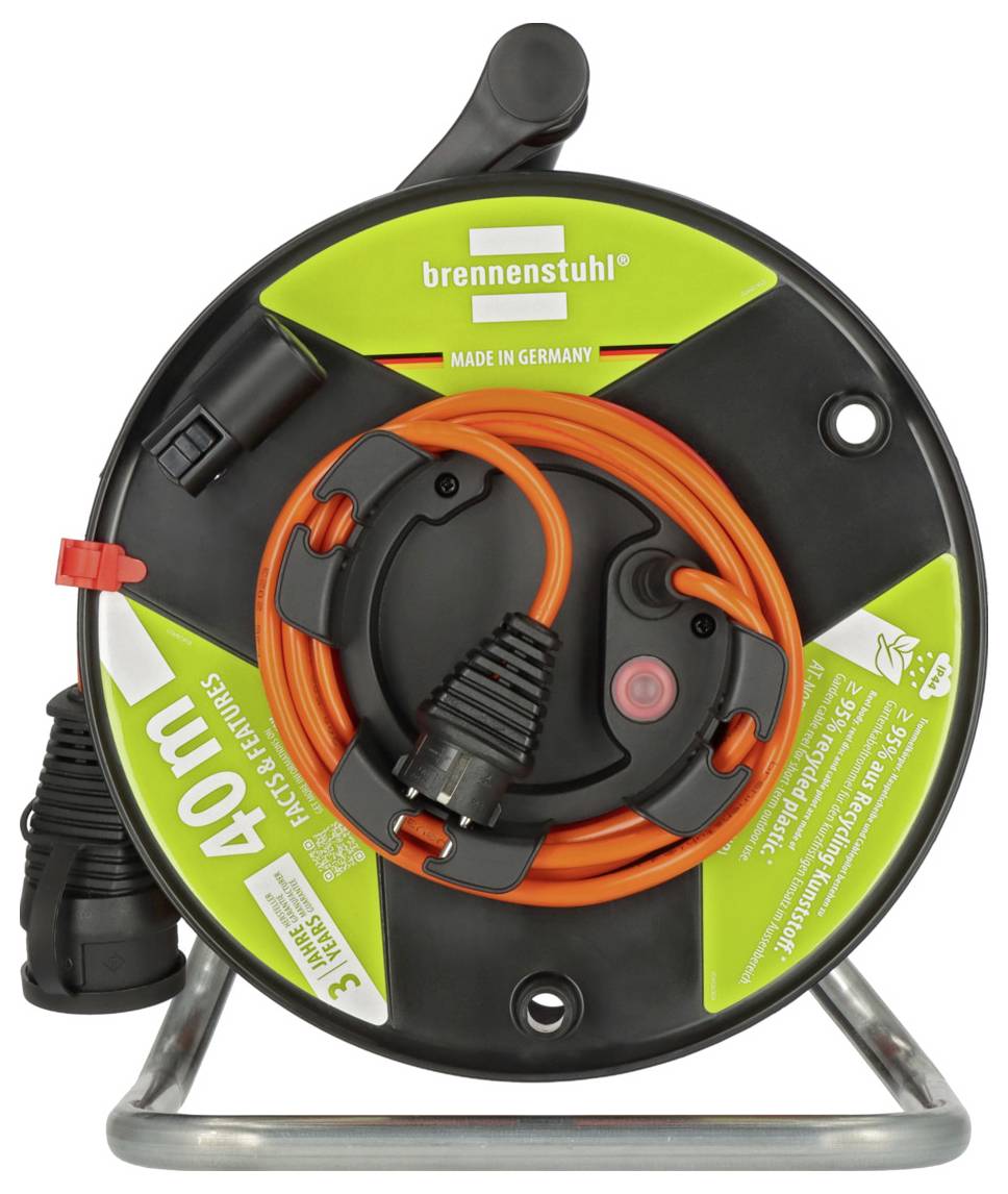 Brennenstuhl 1188500 Kabeltrommel 38m Orange Schutzkontakt-Stecker