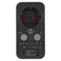 Brennenstuhl 1506180 Steckdosen-Timer digital 3000W IP20 Brennenstuhl 1506180 Steckdosen-Timer digital 3000W IP20