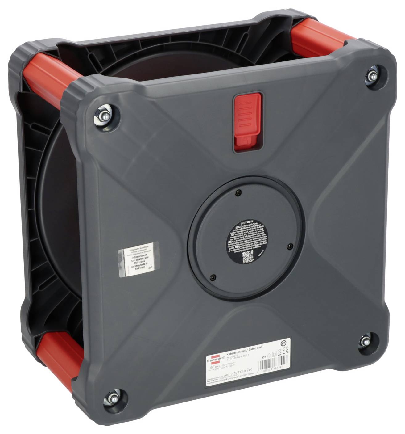 Brennenstuhl 9202330210 Kabeltrommel 33 m Rot Schutzkontakt-Stecker