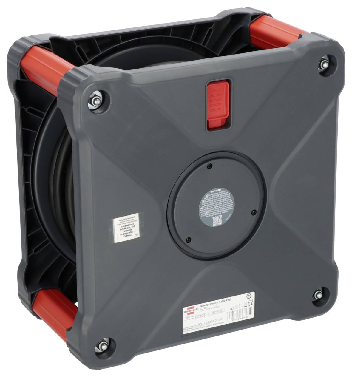 Brennenstuhl 9222300110 Kabeltrommel 30m Schwarz CEE-Stecker 16A 5polig