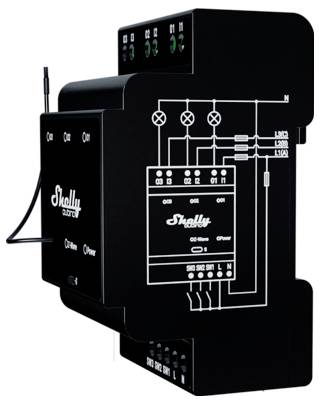 Shelly Shelly Wave PRO 3 Hutschienenrelais Z-Wave
