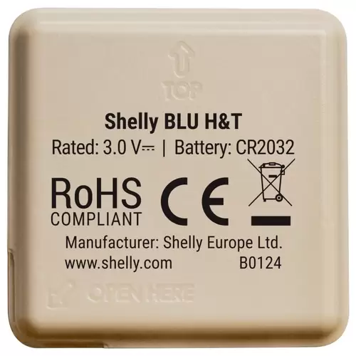 Shelly BLU H&T Mocha Temperatursensor und Luftfeuchtesensor Bluetooth Shelly BLU H&T Mocha Temperatursensor und Luftfeuchtesensor Bluetooth