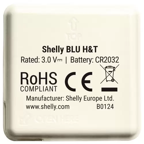 Shelly BLU H&T Ivory Temperatursensor und Luftfeuchtesensor Bluetooth Shelly BLU H&T Ivory Temperatursensor und Luftfeuchtesensor Bluetooth