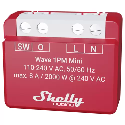 Shelly Qubino Wave 1PM Mini Schalt-Messaktor Z-Wave Shelly Qubino Wave 1PM Mini Schalt-Messaktor Z-Wave
