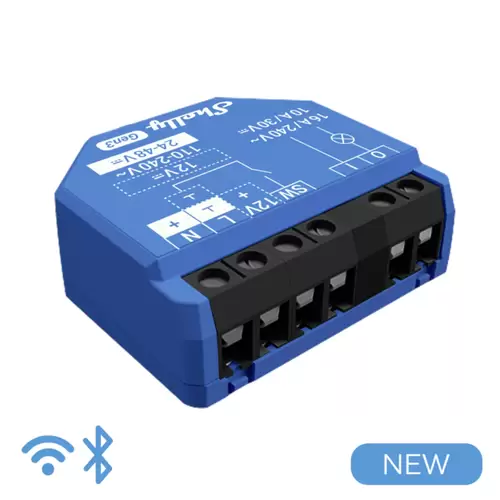 Shelly 1 Gen 3 Schaltaktor Bluetooth, Wi-Fi Shelly 1 Gen 3 Schaltaktor Bluetooth, Wi-Fi