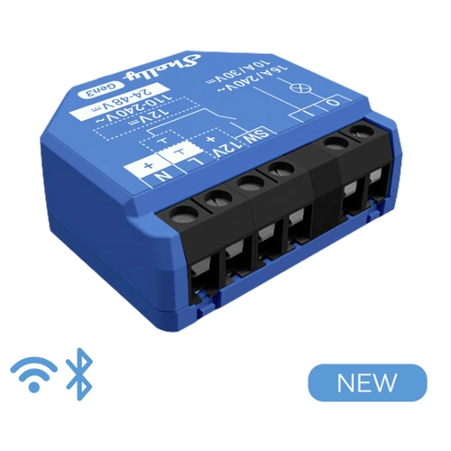 Shelly 1 Gen 3 Schaltaktor Bluetooth, Wi-Fi Shelly 1 Gen 3 Schaltaktor Bluetooth, Wi-Fi