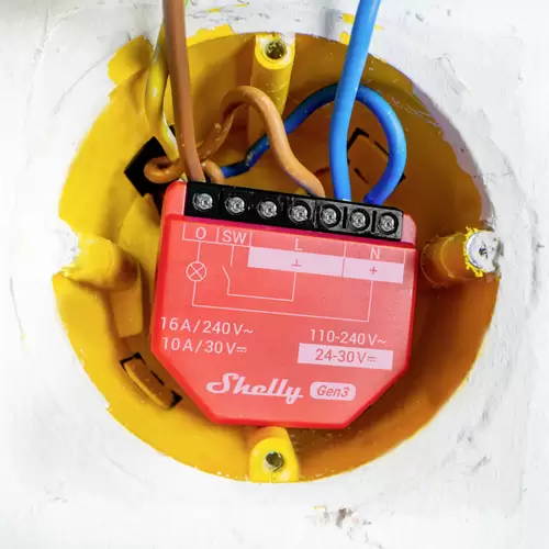Shelly 1PM Gen3 Schalt-Messaktor Bluetooth, Wi-Fi Shelly 1PM Gen3 Schalt-Messaktor Bluetooth, Wi-Fi