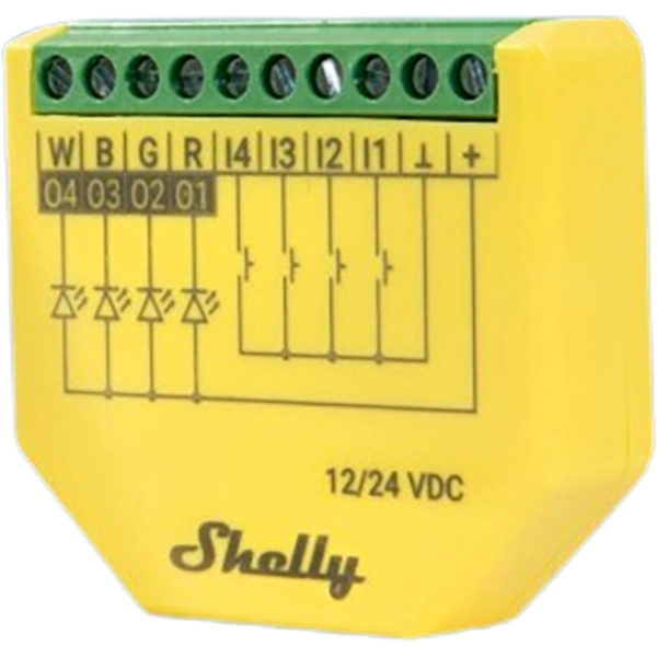 Shelly Plus RGBW PM Controller Bluetooth, Wi-Fi Shelly Plus RGBW PM Controller Bluetooth, Wi-Fi