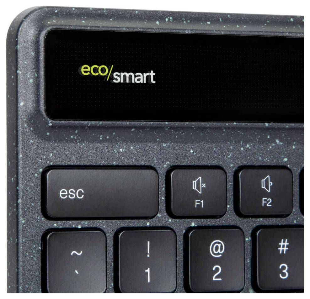 Targus EcoSmart™ Bluetooth® Tastatur Deutsch, QWERTZ Schwarz Beleuchtet, Ergonomisch, Geräuscharme Tasten, mit numerischer
