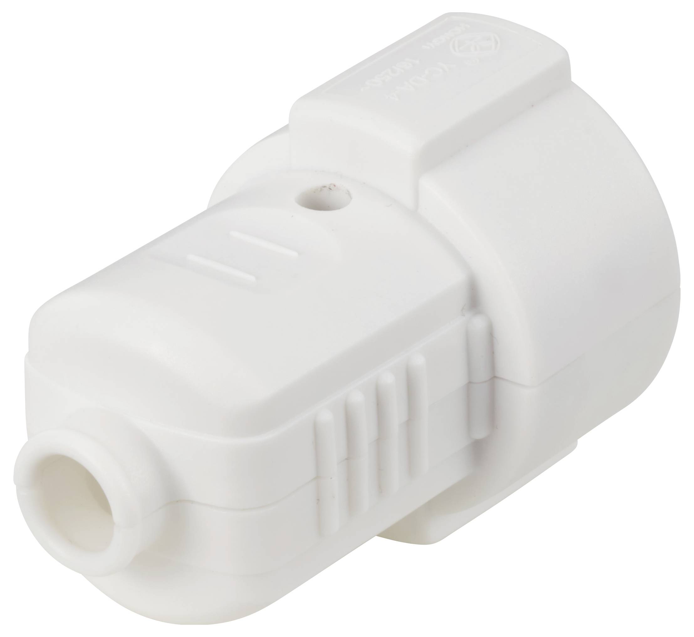 Sygonix SY-6618464 Schutzkontaktkupplung Polypropolene (PP) 250 V/AC Weiß