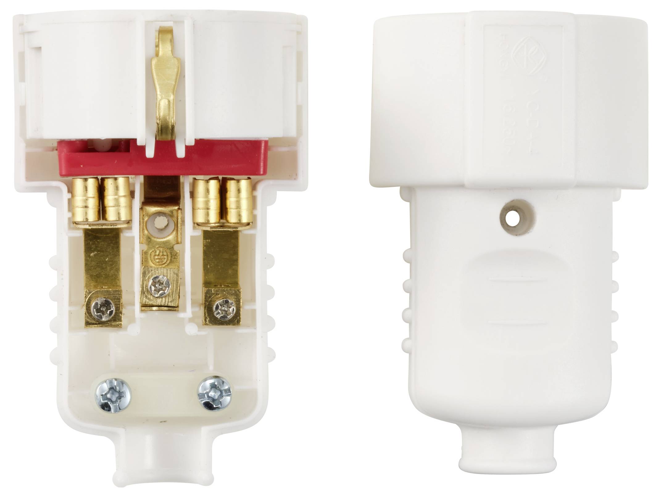 Sygonix SY-6618464 Schutzkontaktkupplung Polypropolene (PP) 250 V/AC Weiß