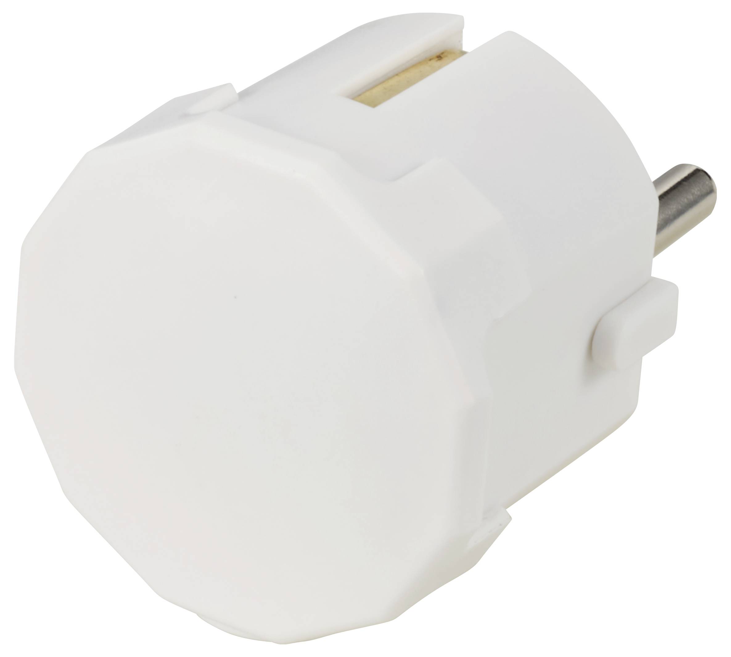 Sygonix SY-6618466 Schutzkontaktstecker Polypropolene (PP) 250 V/AC Weiß