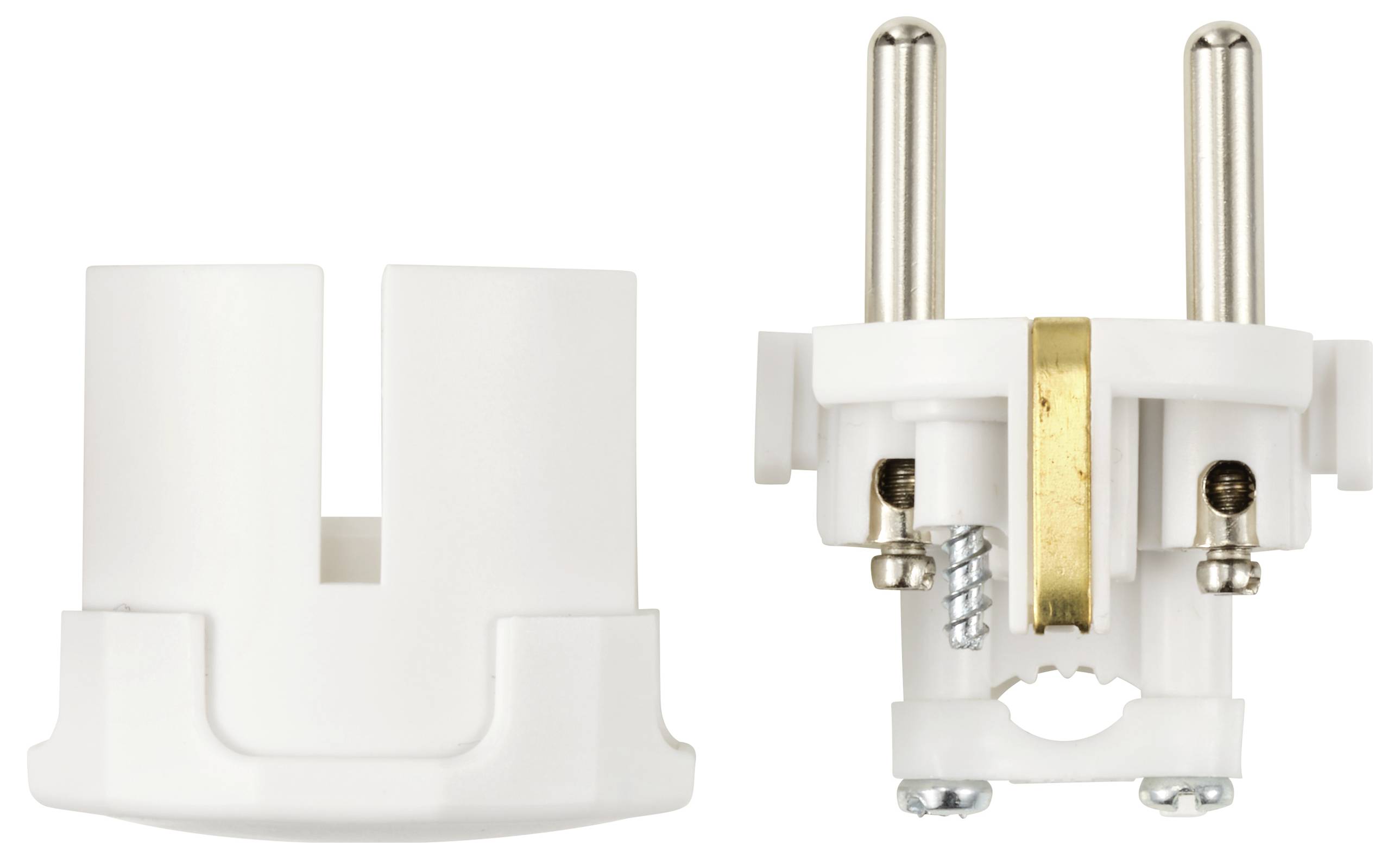 Sygonix SY-6618466 Schutzkontaktstecker Polypropolene (PP) 250 V/AC Weiß