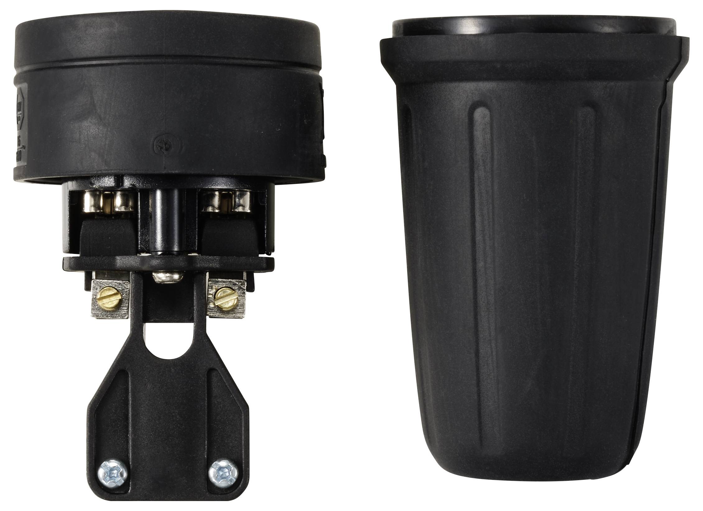 Sygonix SY-6618472 Schutzkontaktkupplung TPE 250 V/AC Schwarz