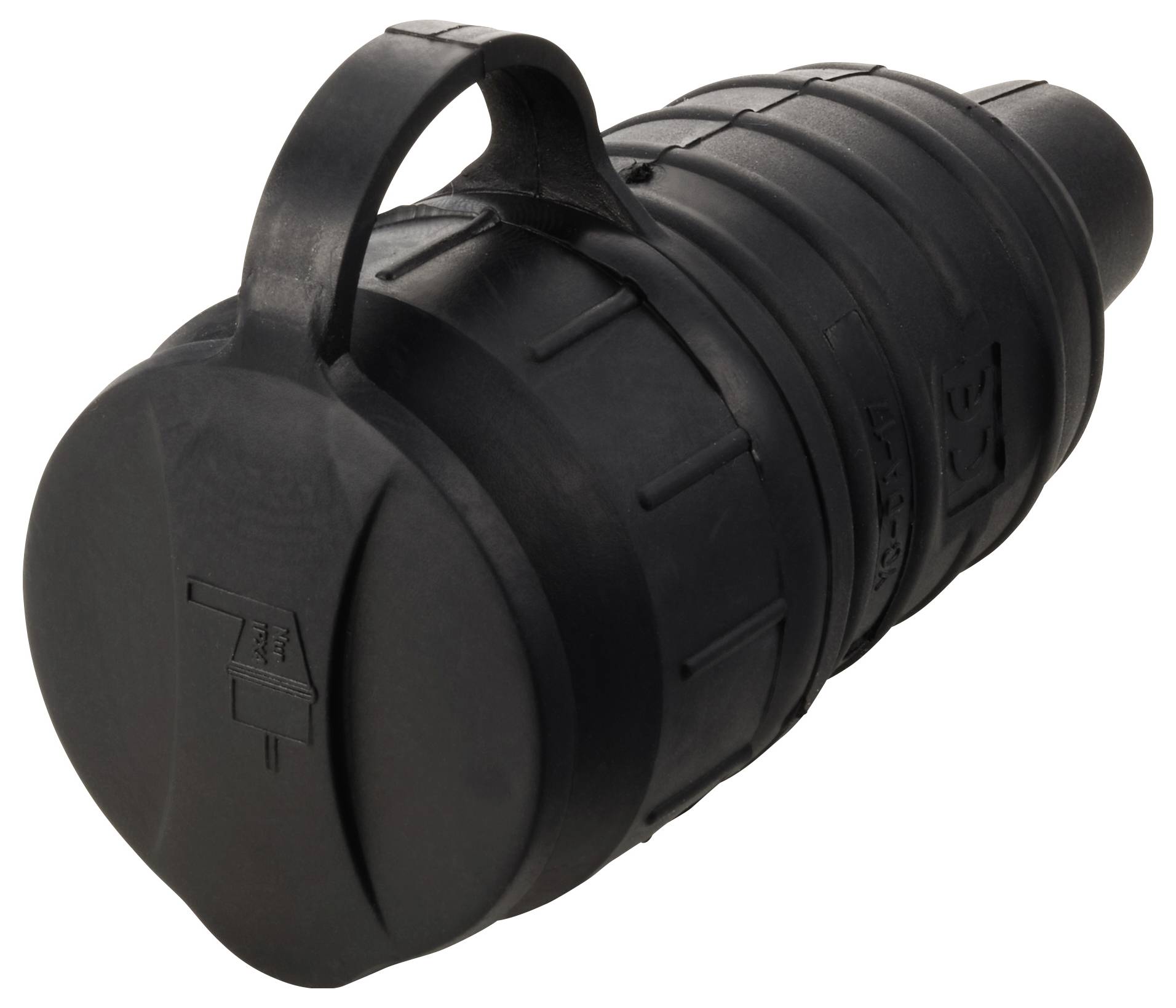 Sygonix SY-6618474 Schutzkontaktkupplung TPE 250 V/AC Schwarz IP44