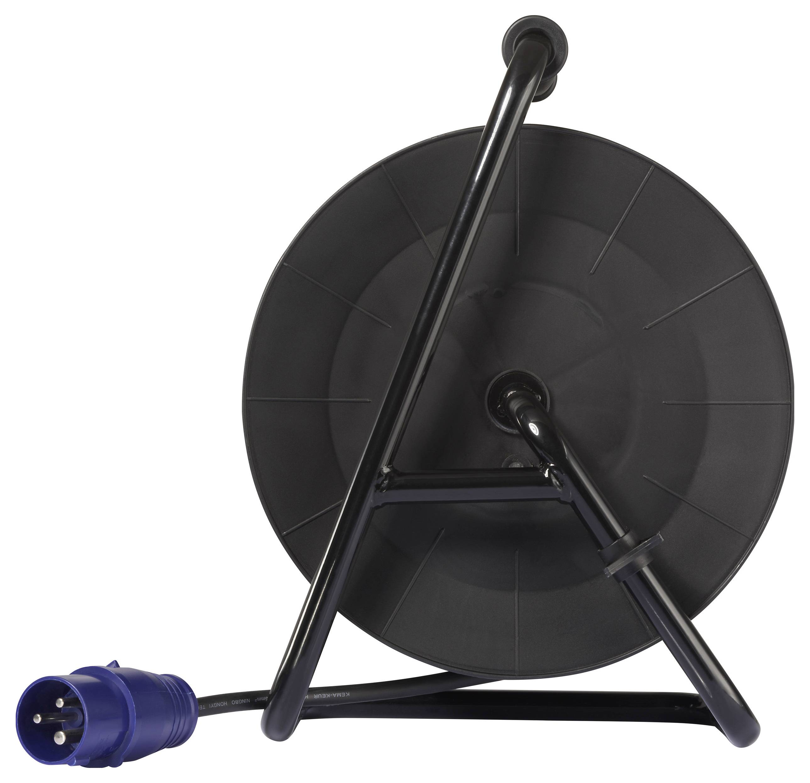 Sygonix SY-6618488 Kabeltrommel 30m Schwarz CEE-Stecker 16A 3polig