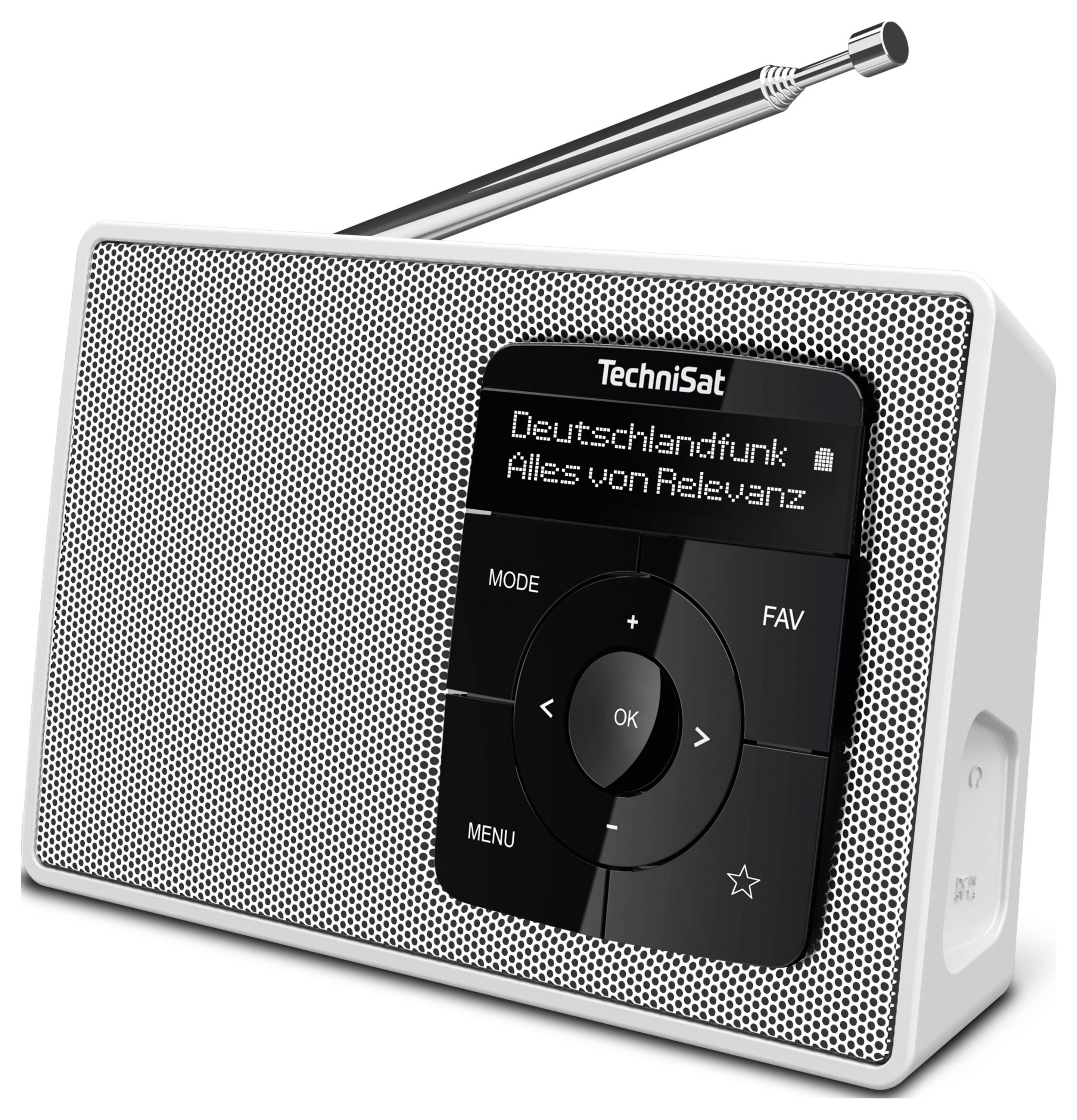 TechniSat DIGITRADIO 2 Tischradio DAB+, UKW DAB+, UKW, Bluetooth® Weckfunktion Weiß