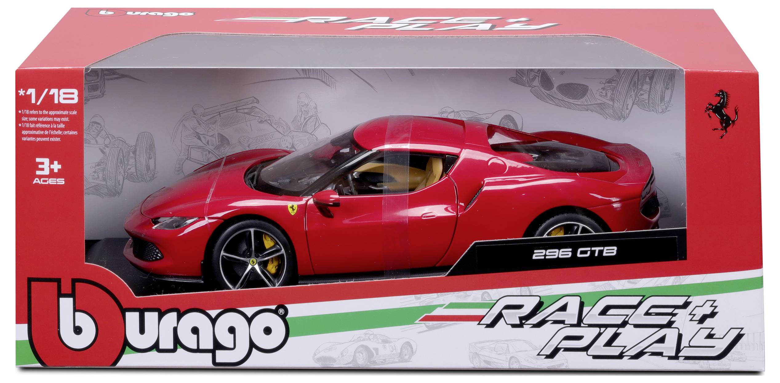 Bburago Ferrari R&P 296GTB 1:18 Modellauto