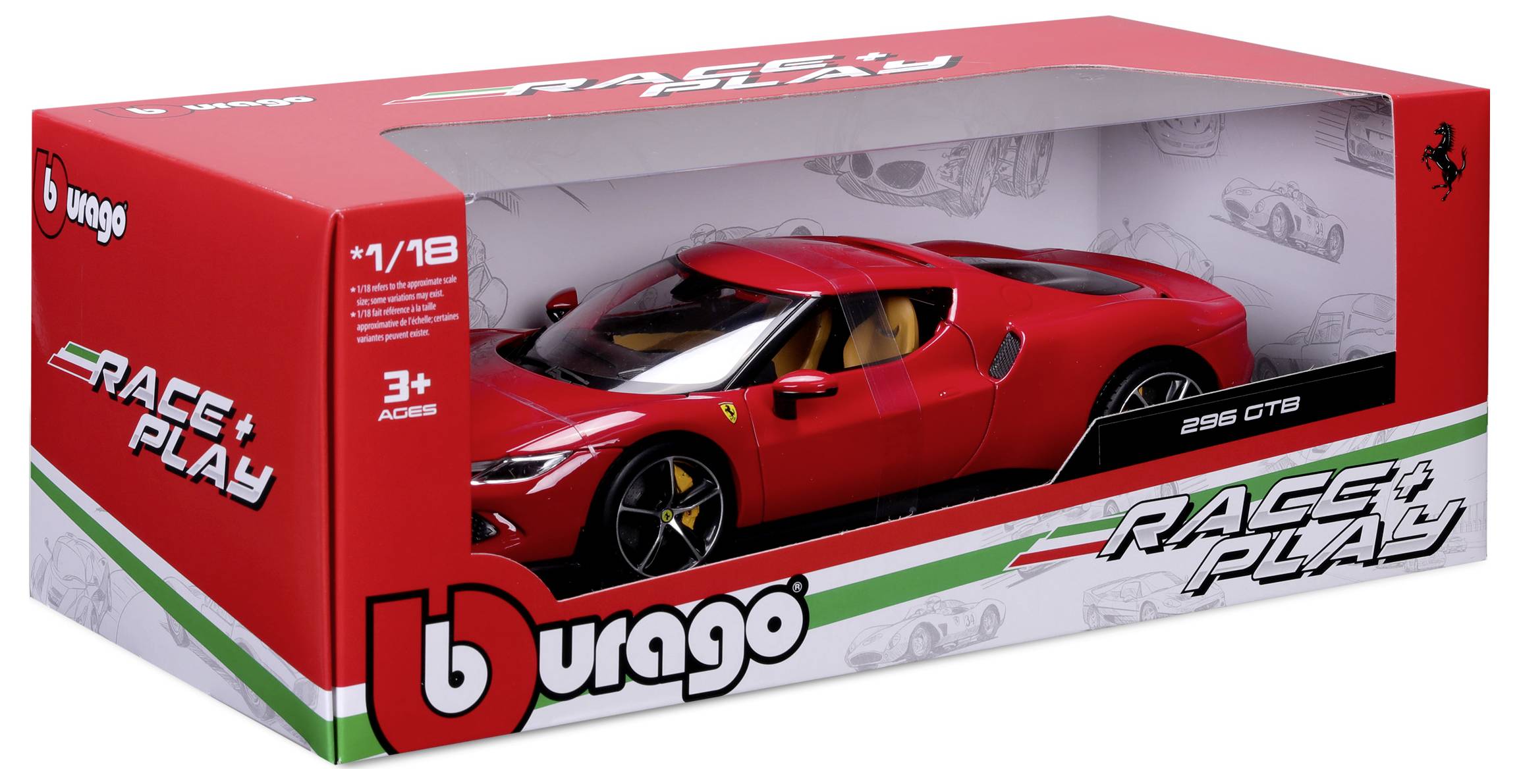 Bburago Ferrari R&P 296GTB 1:18 Modellauto