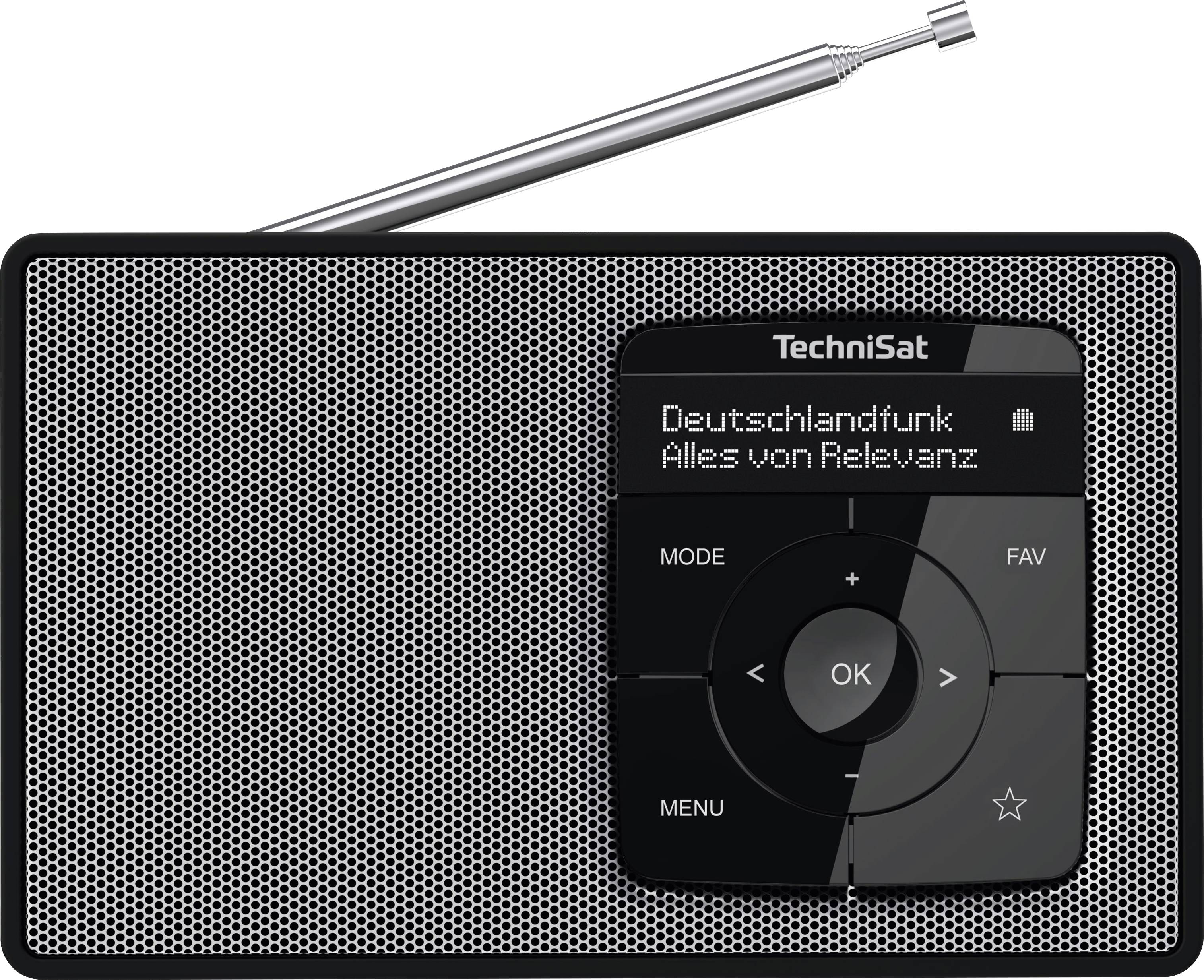 TechniSat DIGITRADIO 2 Tischradio DAB+, UKW DAB+, UKW, Bluetooth® Weckfunktion Schwarz/Silber