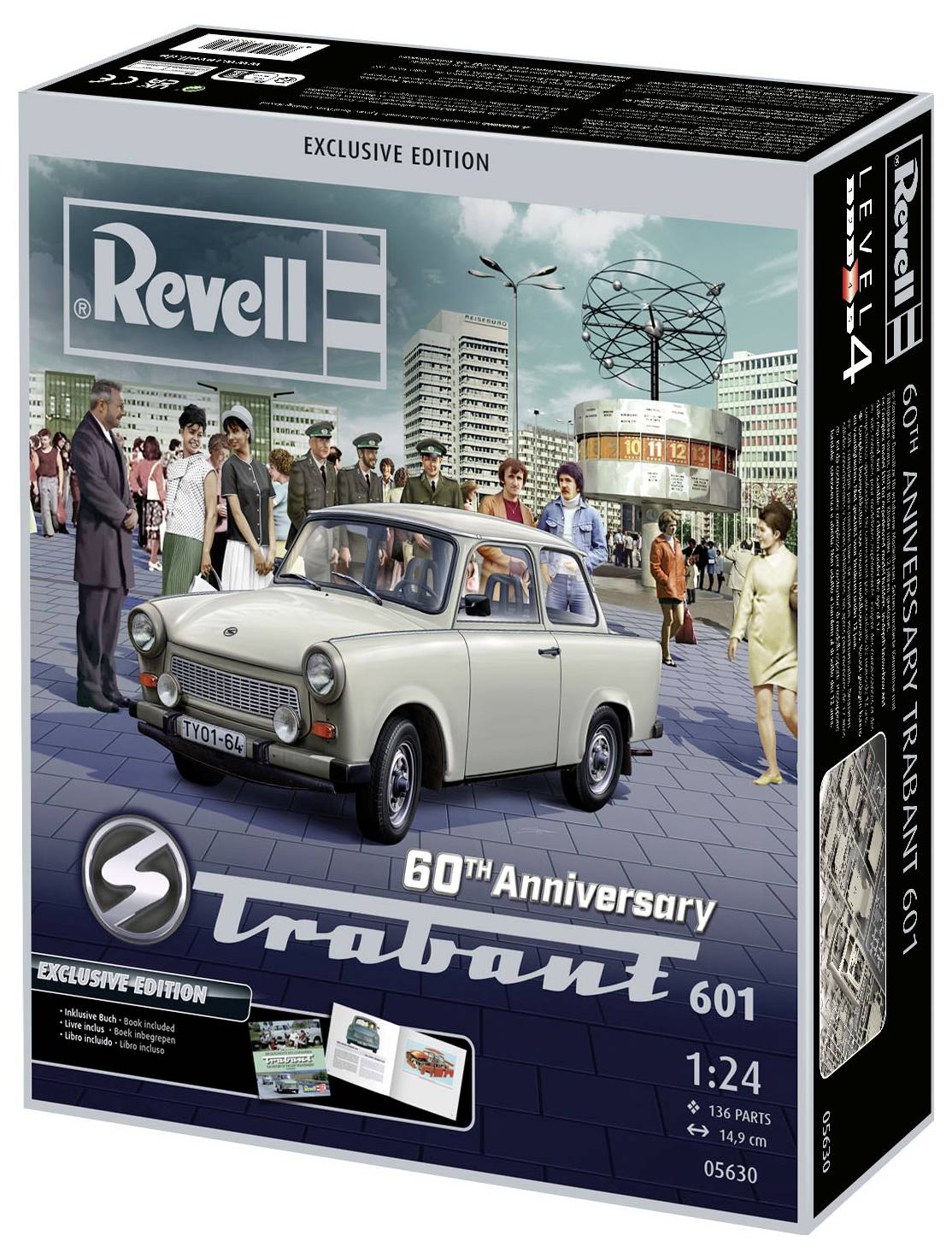 Modellbausatz einer Trabant 601 Limousine in 1:24 Maßstab, 