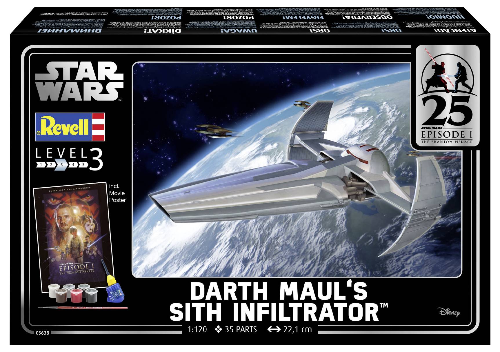 Revell 05638 Darth Maul's Sith Infiltrator™ Science Fiction Bausatz 1:121