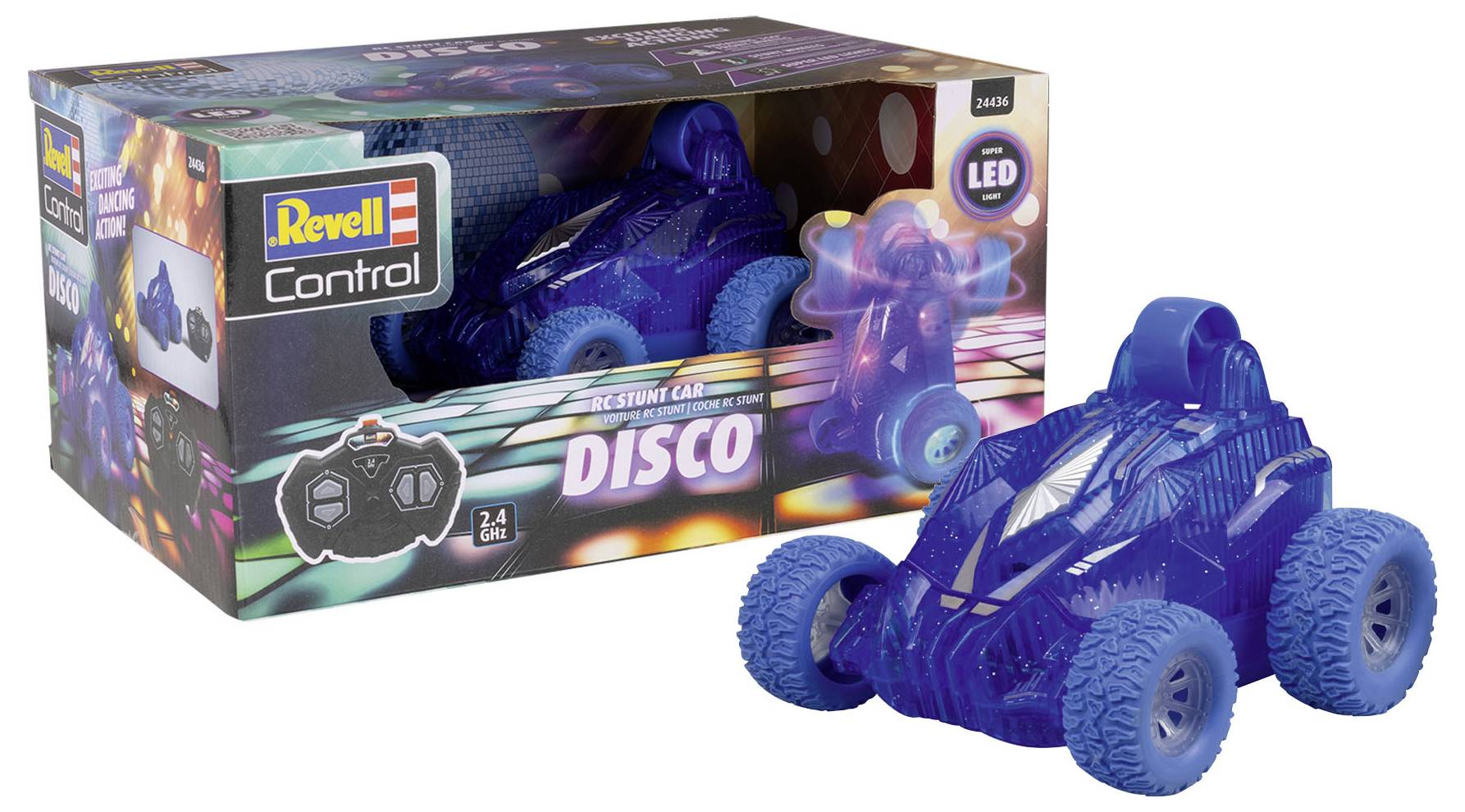 Revell Control 24436 Stunt Car Disco RC Einsteiger Modellauto Elektro mit Lichteffekt