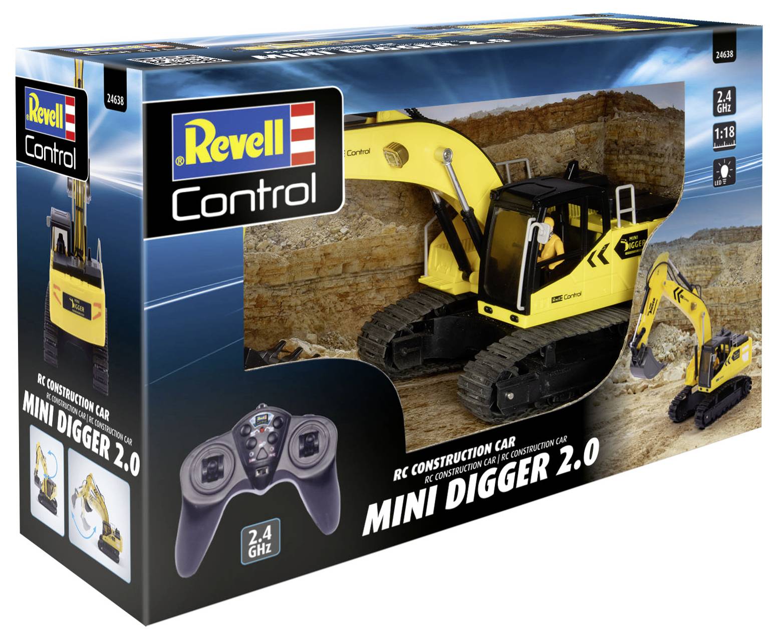 Revell Control 1:18 RC Einsteiger Funktionsmodell Baufahrzeug